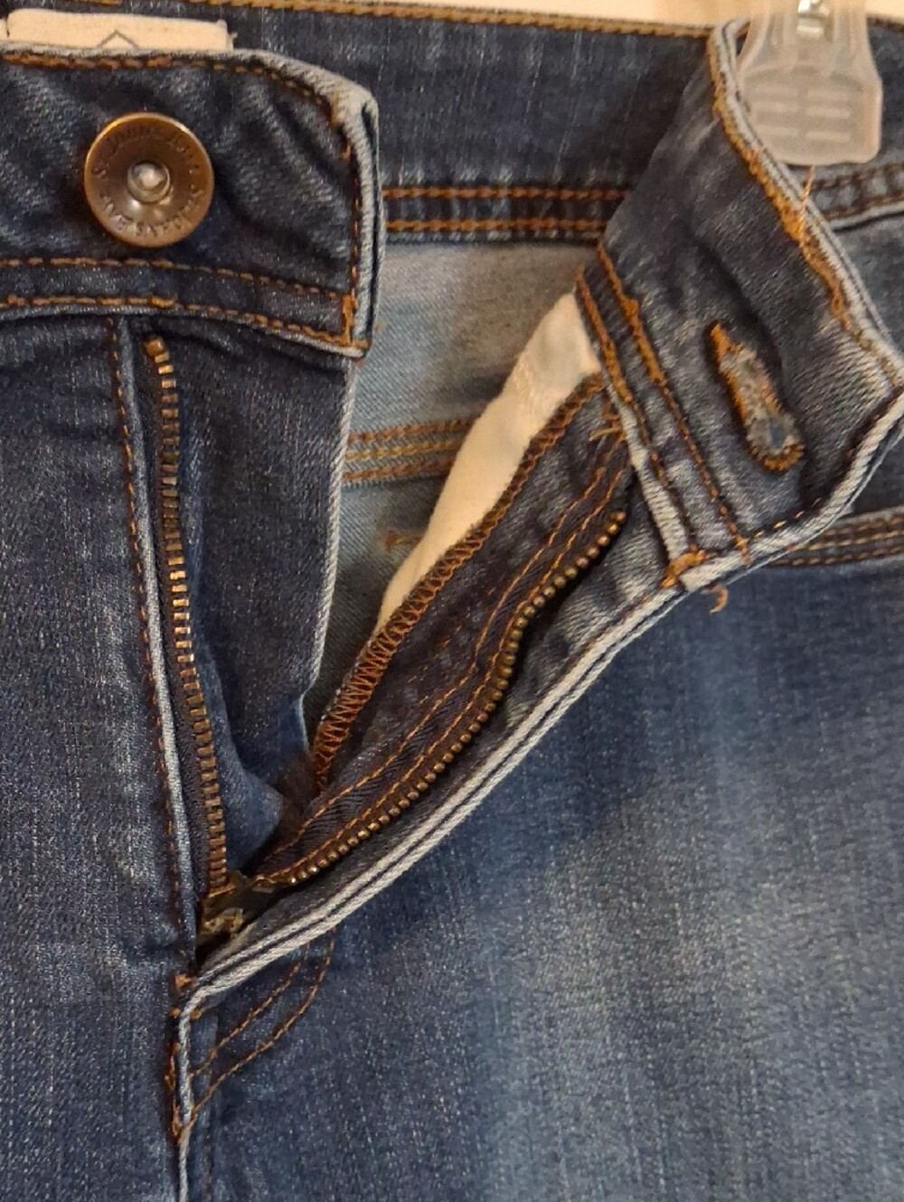 St. John's Bay navy blue denim bermuda shorts - Picture 3 of 10